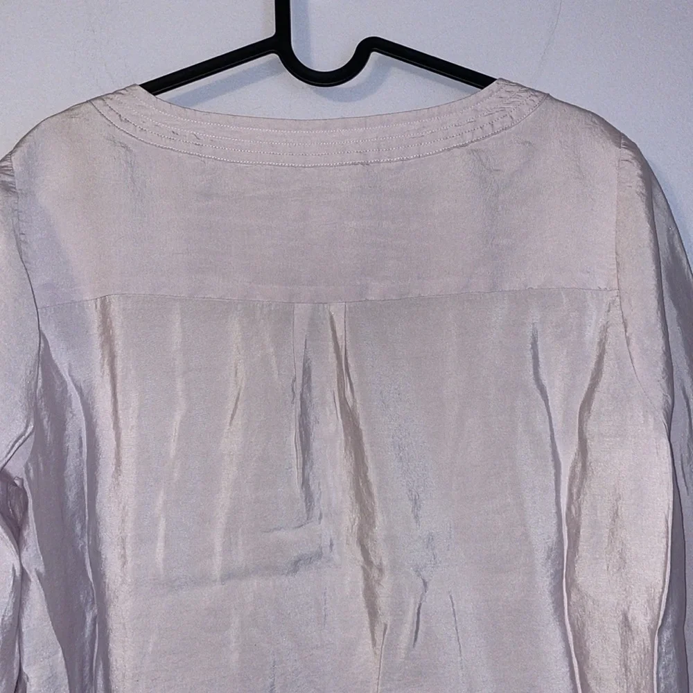 J. Jill Light Purple Square Neckline 3/4 Sleeve Button Front Blouse Size MP - Picture 10 of 14